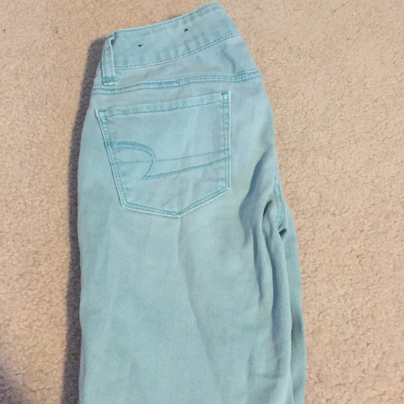 Light blue denim skinny jeans