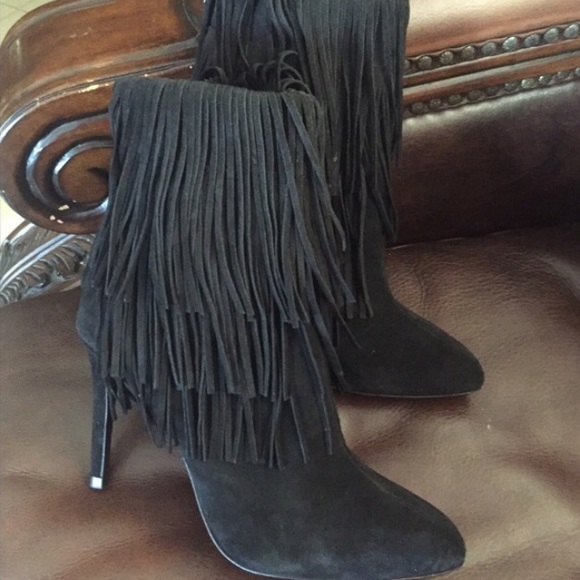Sold ☑️ Zara Black Frindge Booties - Picture 4 of 4