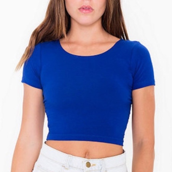 AA Cotton Spandex Jersey Crop Tee