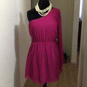 One shoulder mini dress