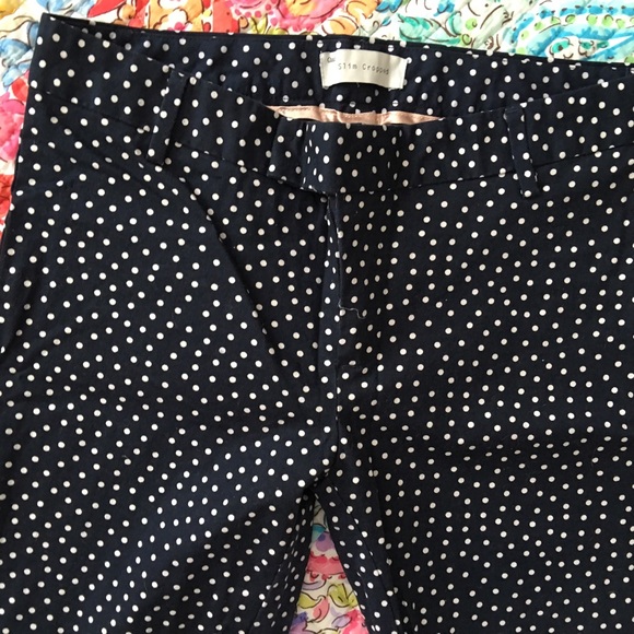 GAP Polka Dot Slim Cropped Pants
