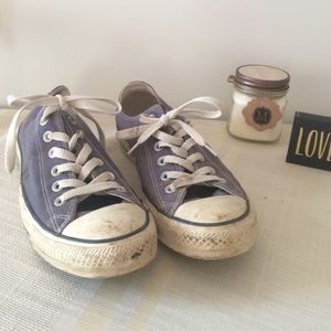 Worn blue converse