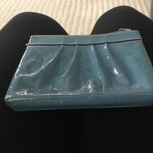 Coach patent leather makeup bag