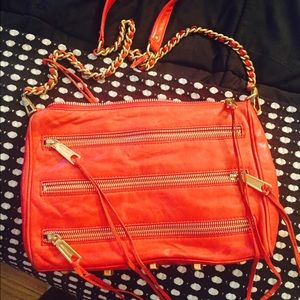 Rebecca Minkoff 5 zip bag. Cross body.