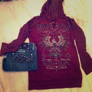 Affliction small hoddie