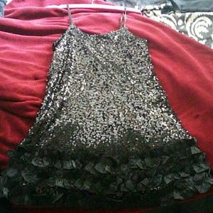 Black sequin dress