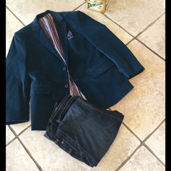 Mens Antonio Bove Turquoise  blazer