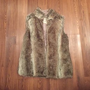 Faux fur vest