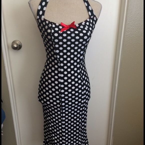 Polka dot rockabilly dress