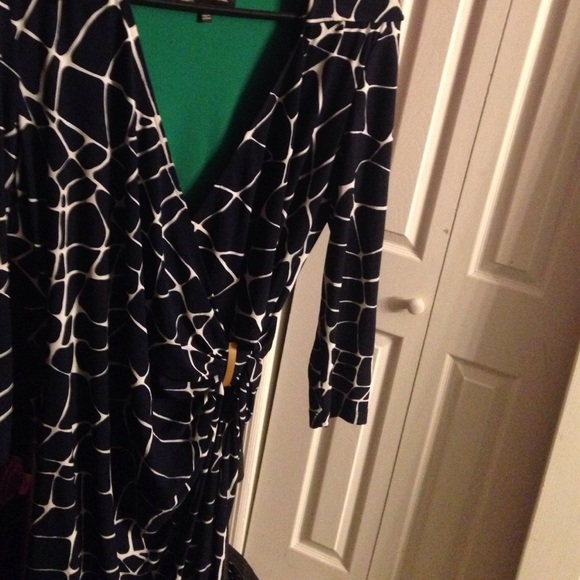 Navy blue wrap dress