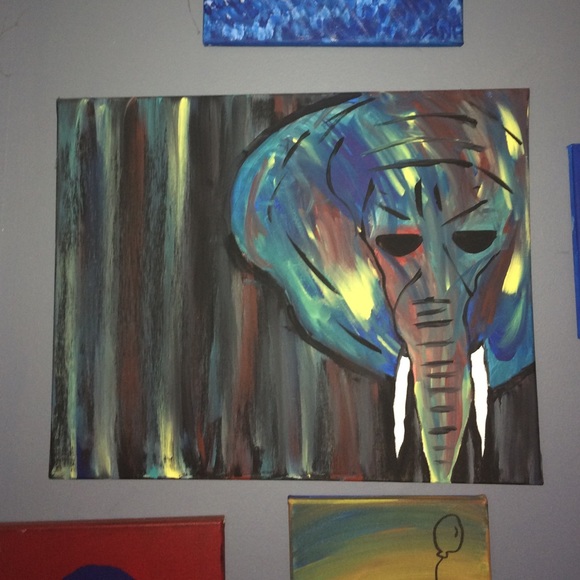 Elephant painting 16x20