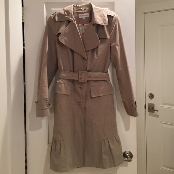 Calvin Klein tan trench