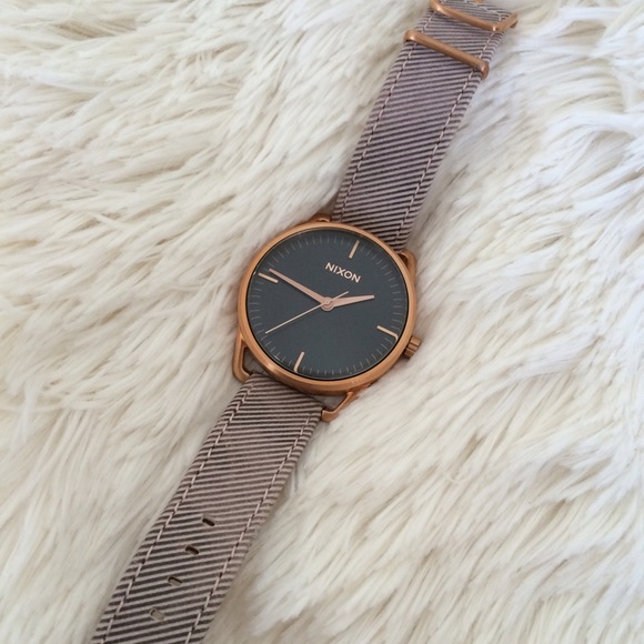 Nixon Accessories - Nixon Mellor Chocolate Pinstripe Watch