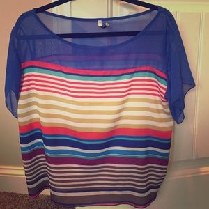 Striped light weight top