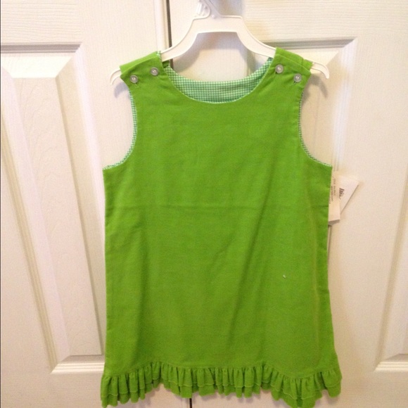 Girls green cord jumper