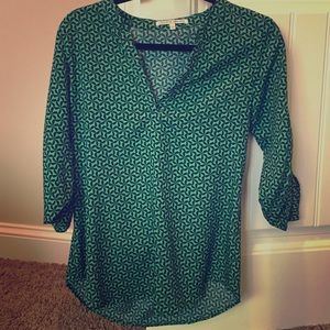 Green and navy tunic
