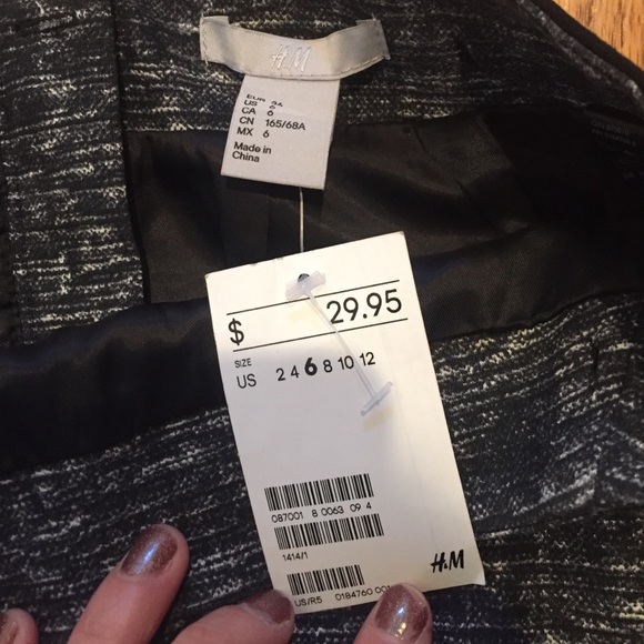 H&M Black and tweed print skirt - Picture 3 of 3