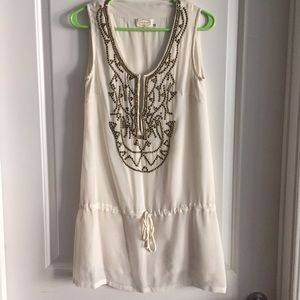 Cream color bedazzled dress