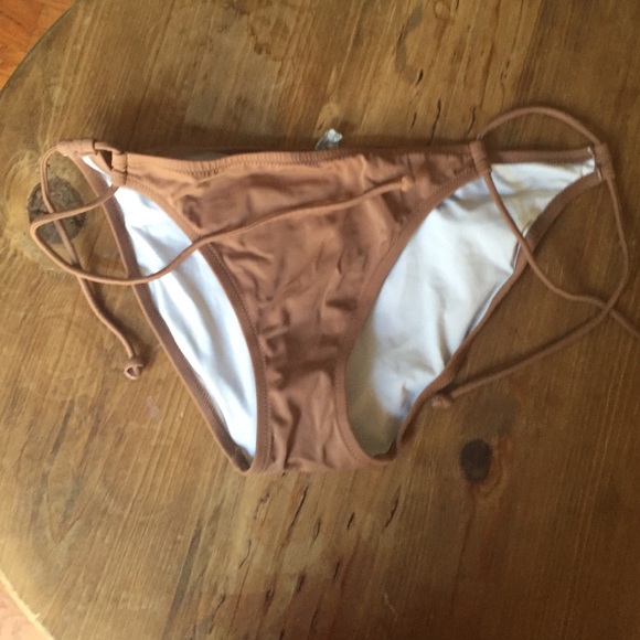 Brown double side tie bikini bottom VS