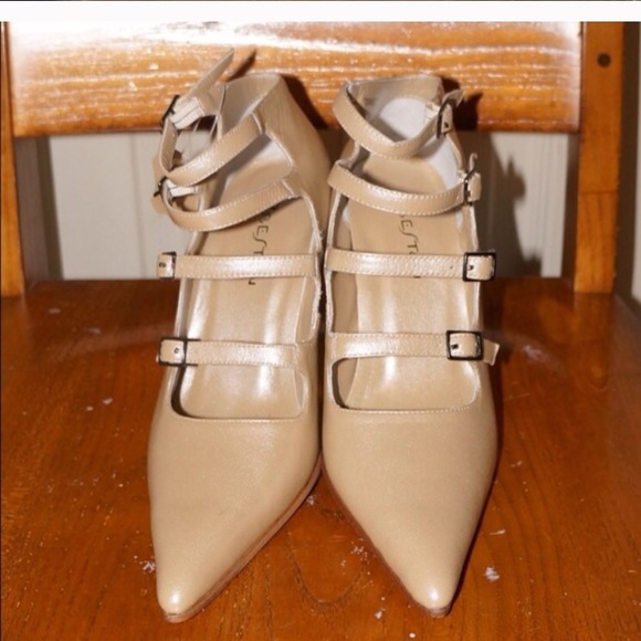 Beston Champagne Strappy Heels