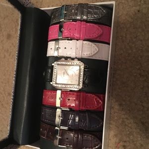 Watch with 7 diff color bands