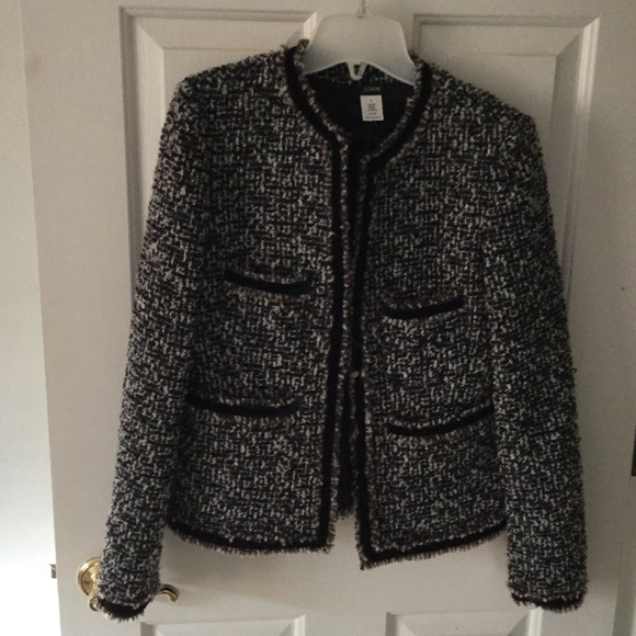 Tweed J Crew jacket so cute!