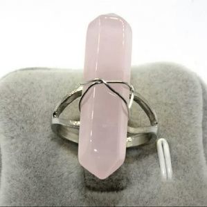 PINK QUARTZ ADJUSTABLE RING