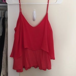 Coral layered cami