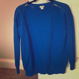 J.CREW zip shoulder sweater