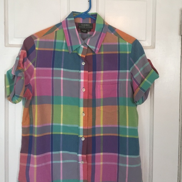 Ralph Lauren madras blouse