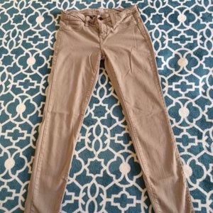 FREE PEOPLE TAN JEANS