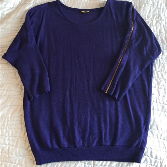 Express Blue Dolman Sweater