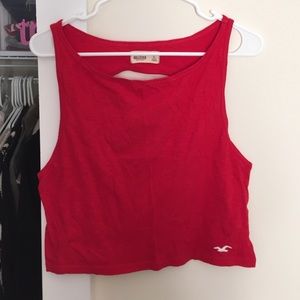 Red crop top