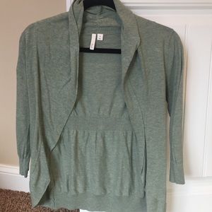 Light green cardigan