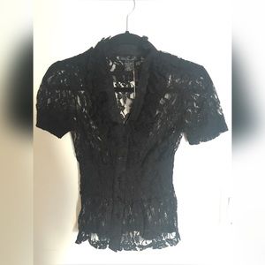 Lace short sleeve top
