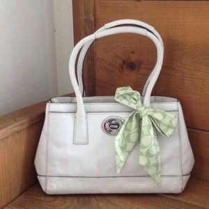 Coach White Tote
