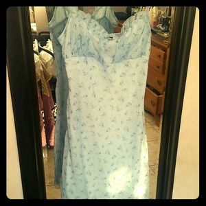 Light blue flower print dress