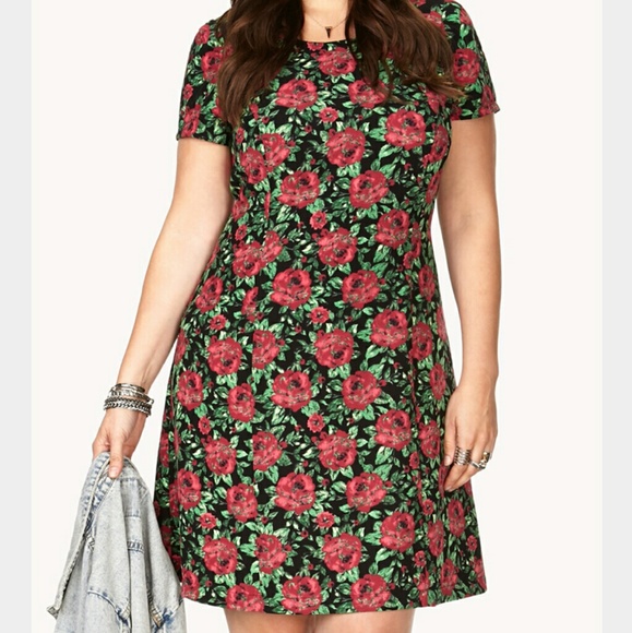Forever 21 Dresses & Skirts - NWT F21+ 3X skater dress garden girl
