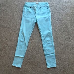 Turquoise jeans