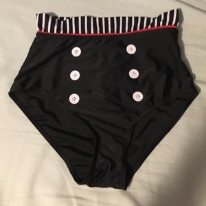 High waisted swim bottoms