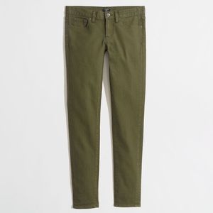 J.Crew Factory Olive Toothpick Denim