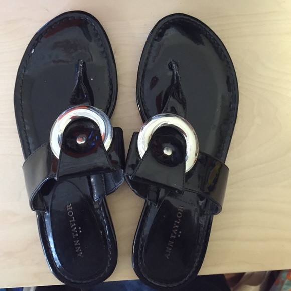 Ann Taylor patent leather sandals