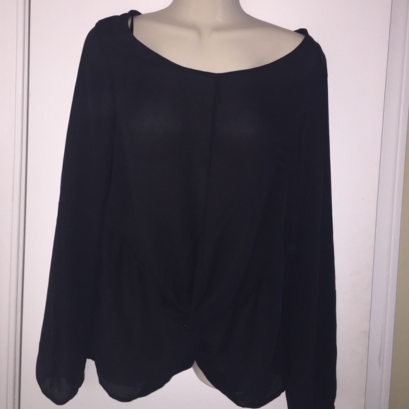Blouse Top Black Shee Size S