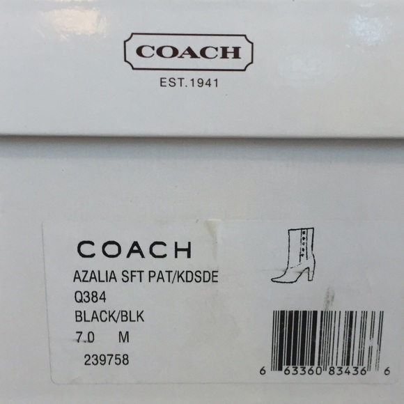 NWT Coach Azalia Soft Patent Boots - Picture 3 of 4