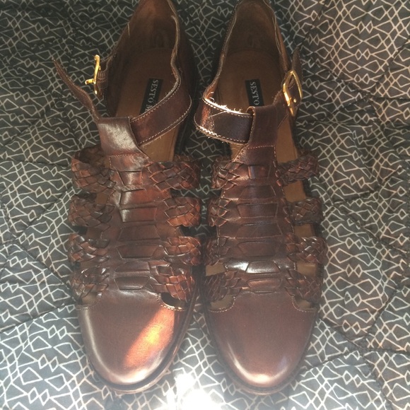 Sesto Meucci leather woven sandals - Picture 2 of 2