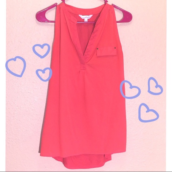 ‼️‼️Coral Sleeveless Blouse‼️‼️