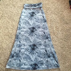 Tie dye cotton maxi skirt