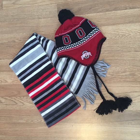 Ohio State beanie & scarf