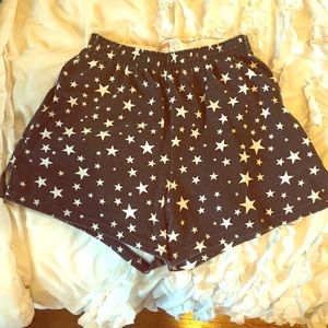 black & white stars soffe shorts