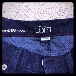 loft jeans modern boot size 0